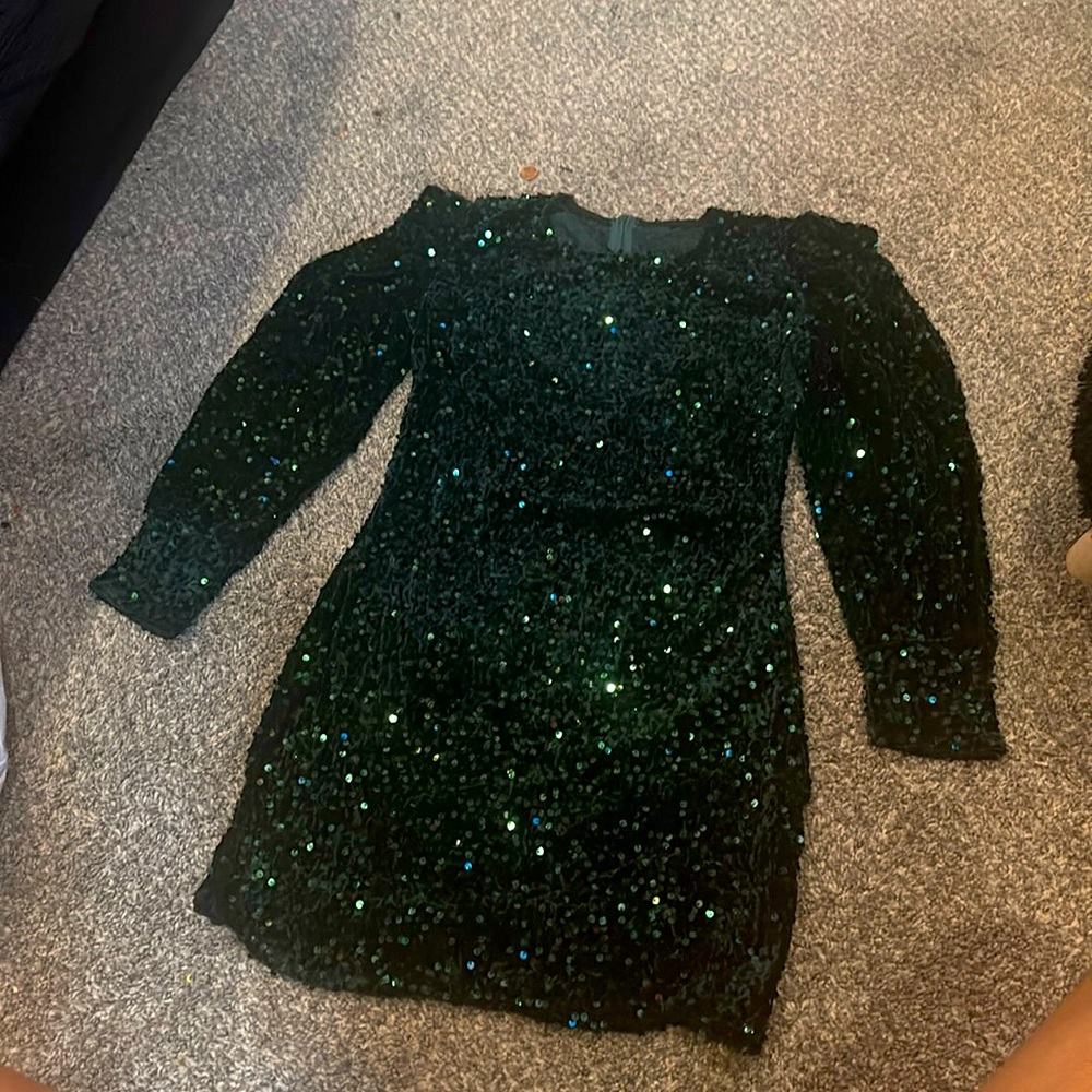 Sequin holiday formal party dress